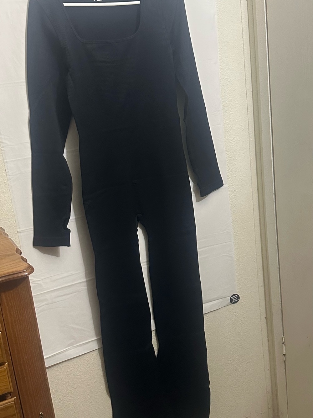 Women’s Black Long-Sleeve Jumpsuit